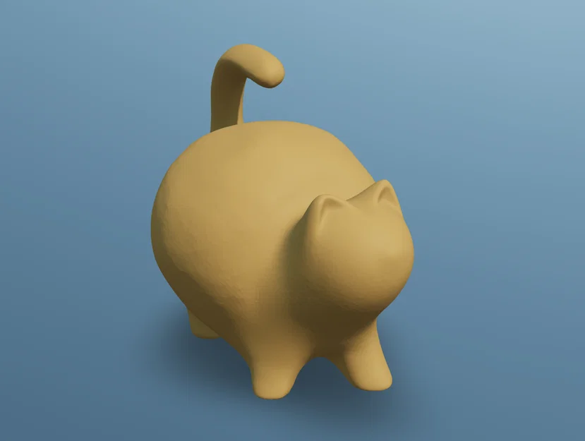 Mô hình chú mèo ú dễ thương The Chonky Cat trang trí bàn làm việc - Image 1