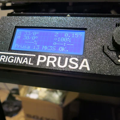 Chữ in 3D trang trí logo nắp LCD cho PRUSA MK3S+