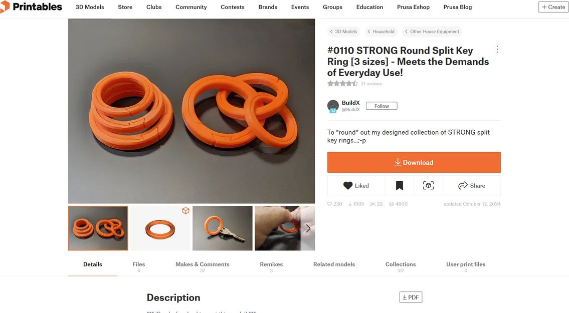 Vòng móc khóa mini (Split Key Ring) thiết kế nhỏ gọn - Image 4