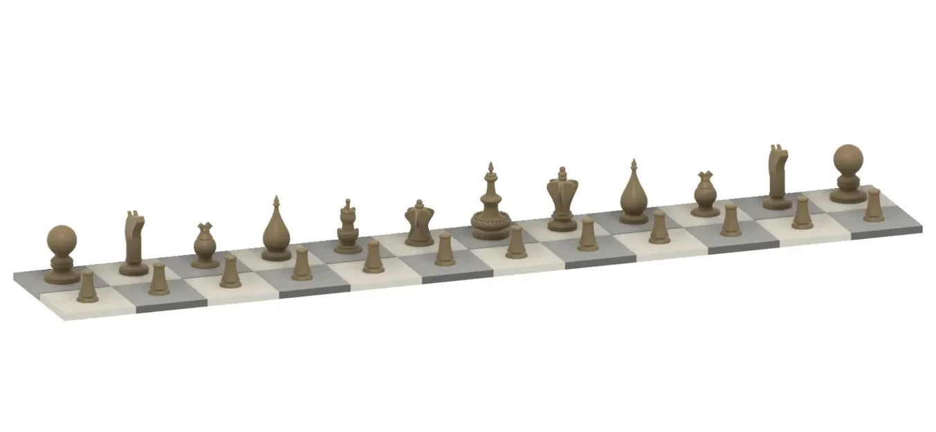 Bộ cờ Courier Chess du hành – trò trung cổ, cỡ gọn mang theo - Image 4