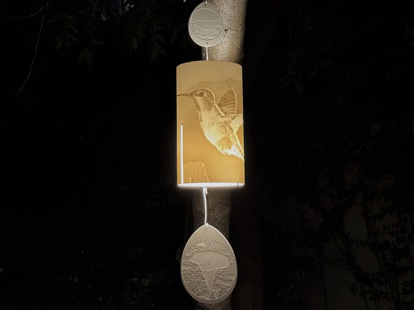 S33D — LUMEN — LumenBell — Chuông gió lithophane Lilly Bell - Image 1