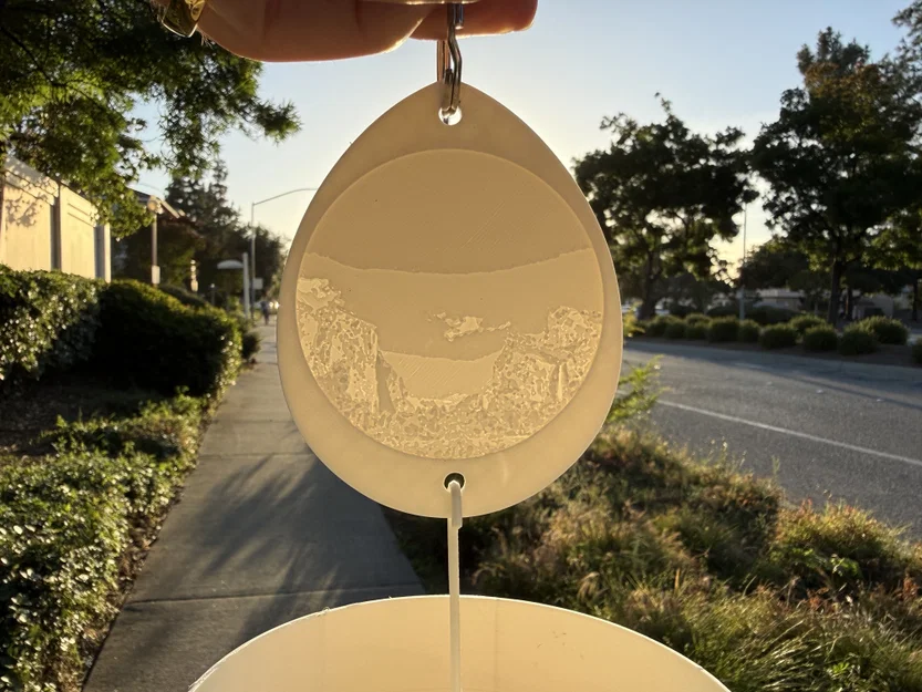 S33D — LUMEN — LumenBell — Chuông gió lithophane Lilly Bell - Image 3