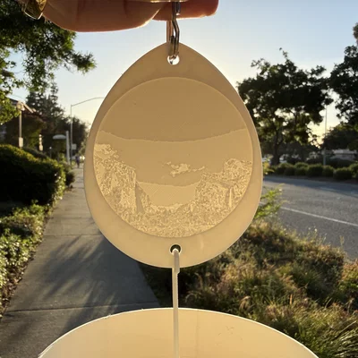 S33D — LUMEN — LumenBell — Chuông gió lithophane Lilly Bell