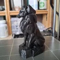 Mô hình tượng sói đá phong cách đa giác độc đáo để in 3D - Thumbnail 1