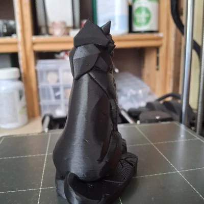 Mô hình tượng sói đá phong cách đa giác độc đáo để in 3D