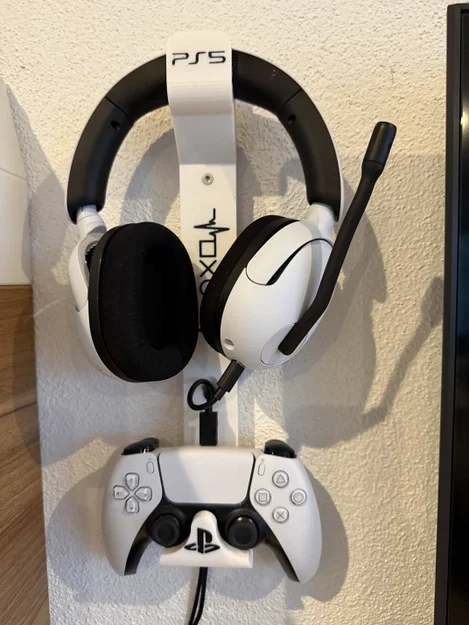 Giá treo tường PS5 Controller kèm Headset (In 3D) - Image 1