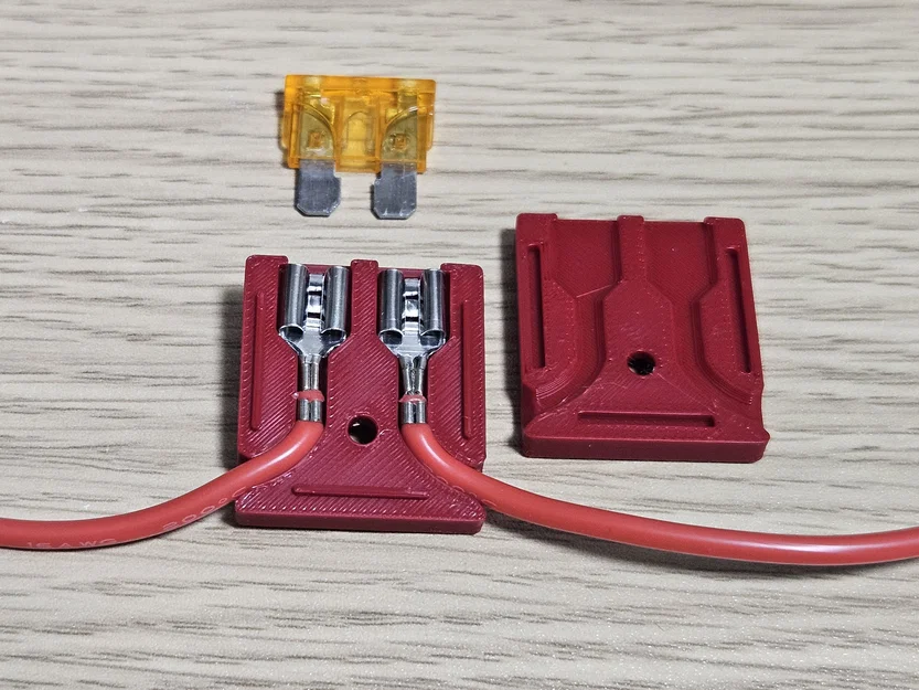 Ngàm giữ cầu chì lá ô tô inline ngắn (Short inline automotive blade fuse holder) - Image 1