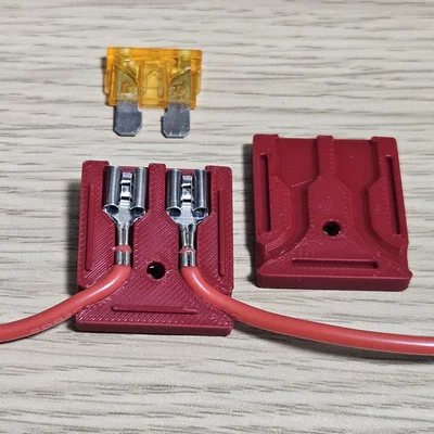 Ngàm giữ cầu chì lá ô tô inline ngắn (Short inline automotive blade fuse holder)