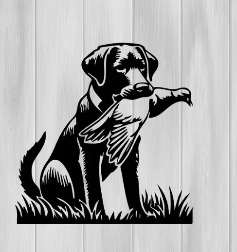Mẫu in 3D tranh treo tường chú chó săn (Hunting dog Wall Art) đẹp - Image 1