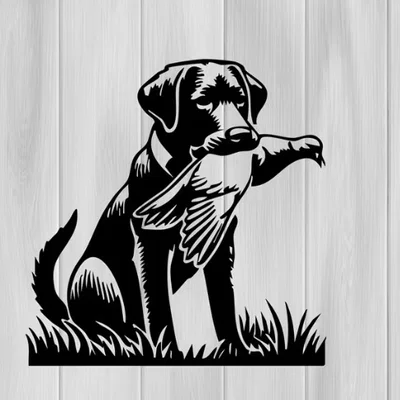 Mẫu in 3D tranh treo tường chú chó săn (Hunting dog Wall Art) đẹp