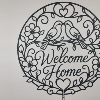 Tranh treo tường 2D Welcome Home Floral Birds