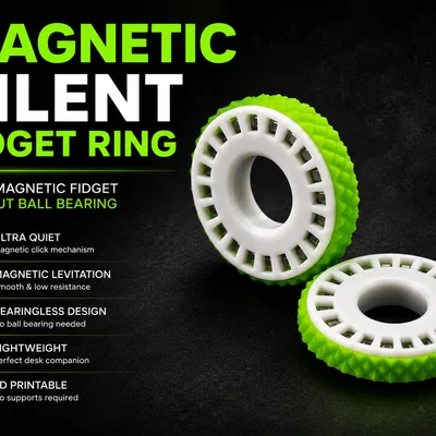 Nhẫn Fidget Nam Châm Siêu Êm – Không Ball Bearing