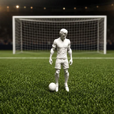Tượng Cầu Thủ Bóng Đá Realistic