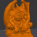 Tượng Gargoyle Cánh Gấp - Mô hình trang trí phong cách Gothic 3D - Thumbnail 1