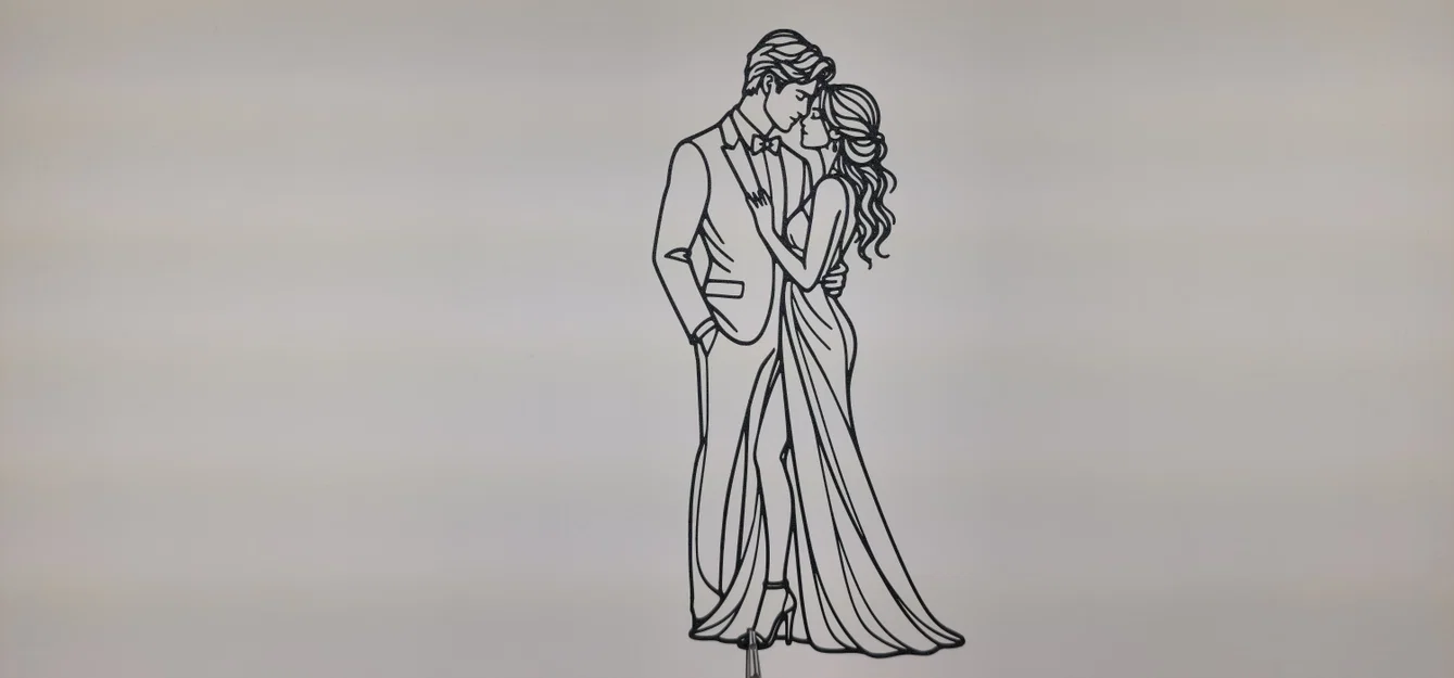 Tranh Treo Tường 2D Silhouette Cặp Đôi Lãng Mạn - Image 4