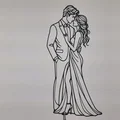 Tranh Treo Tường 2D Silhouette Cặp Đôi Lãng Mạn - Thumbnail 4