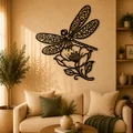 Tranh Treo Tường 2D Chuồn Chuồn Hoa Văn (Floral Dragonfly 2D Wall Art) - Thumbnail 1