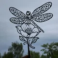 Tranh Treo Tường 2D Chuồn Chuồn Hoa Văn (Floral Dragonfly 2D Wall Art) - Thumbnail 3