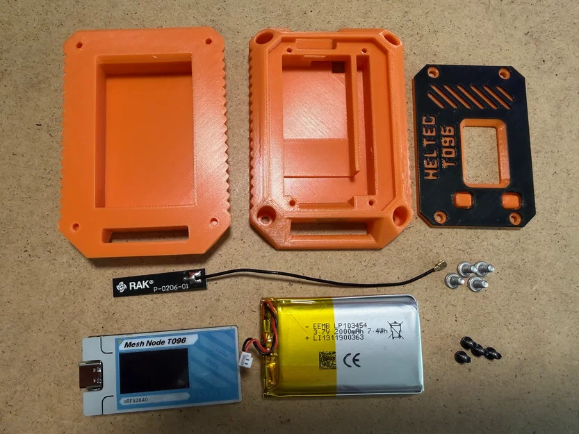 Vỏ Heltec Mesh Node T096/Heltec Wireless Tracker V2 cho pin lipo & anten trong - Image 8