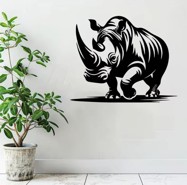 Mô hình trang trí treo tường hình tê giác (Rhino Wall Art) in 3D - Image 1
