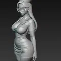Mô hình nữ y tá xinh đẹp đeo kính 3D (Nurse Figurine) để in - Thumbnail 4