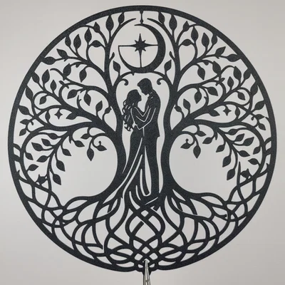 Tranh Treo Tường 2D Cây Tình Yêu Lãng Mạn (Romantic Tree of Love)
