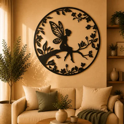 Tranh Treo Tường 2D Fairy Silhouette (Fairy Silhouette 2D Wall Art)