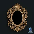 Khung Oval Vỏ Sò Baroque - Model 3D STL cho CNC & 3D Printing - Thumbnail 2