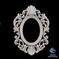 Khung Oval Vỏ Sò Baroque - Model 3D STL cho CNC & 3D Printing - Thumbnail 3