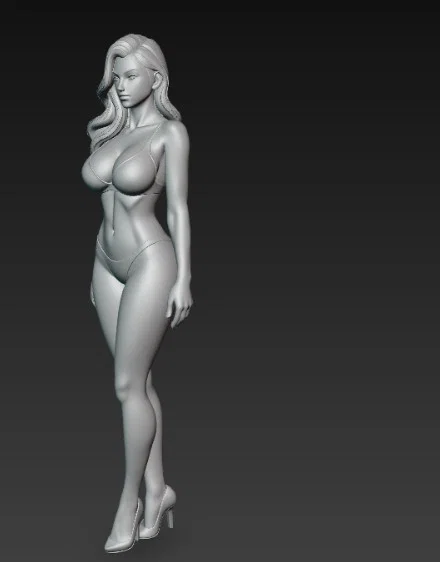 Mô hình nhân vật nữ mặc nội y và giày cao gót tinh xảo (3D File) - Image 3