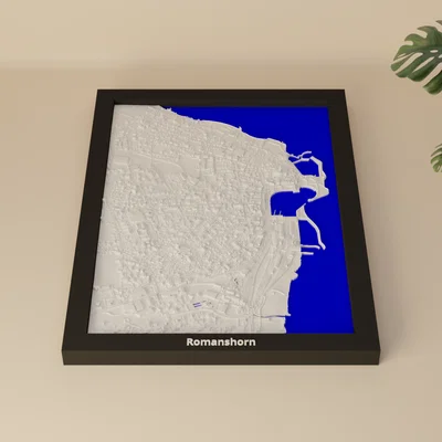 Romanshorn, Thụy Sĩ - Miniature 3D địa hình