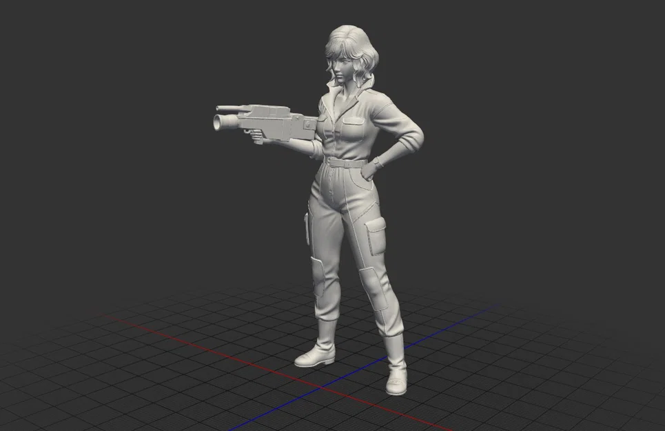 Mô hình 3D nhân vật nữ April AI chiến đấu độc đáo - Image 4
