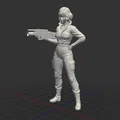 Mô hình 3D nhân vật nữ April AI chiến đấu độc đáo - Thumbnail 4