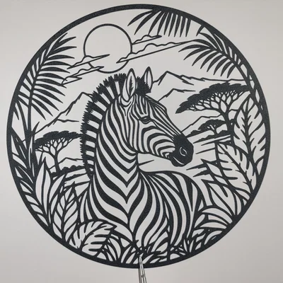 Tranh Treo Tường 2D Safari Zebra