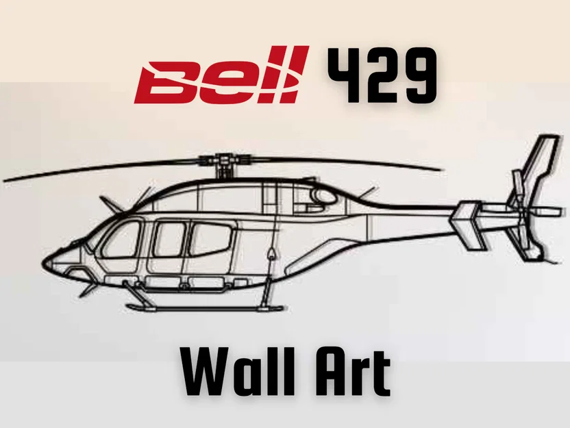 Mô hình treo tường Bell 429 Global Ranger - File in 3D nghệ thuật - Image 1