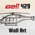 Mô hình treo tường Bell 429 Global Ranger - File in 3D nghệ thuật - Thumbnail 1