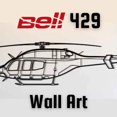 Mô hình treo tường Bell 429 Global Ranger - File in 3D nghệ thuật