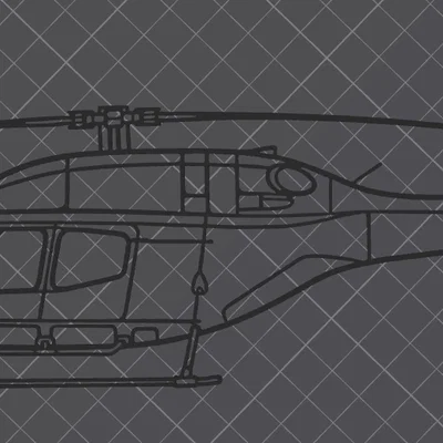 Mô hình treo tường Bell 429 Global Ranger - File in 3D nghệ thuật