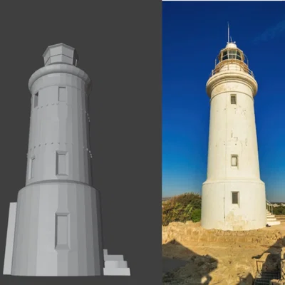 Mô hình quạt hải đăng Paphos (Paphos light house fan model)