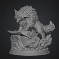 Mô hình Warg Sói Chiến đấu - Tượng 3D cho game Tabletop và D&D - Thumbnail 1