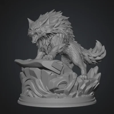 Mô hình Warg Sói Chiến đấu - Tượng 3D cho game Tabletop và D&D