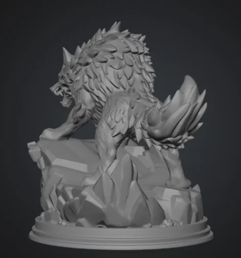 Mô hình Warg Sói Chiến đấu - Tượng 3D cho game Tabletop và D&D - Image 2