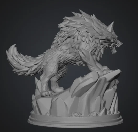 Mô hình Warg Sói Chiến đấu - Tượng 3D cho game Tabletop và D&D - Image 3