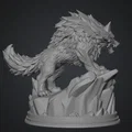 Mô hình Warg Sói Chiến đấu - Tượng 3D cho game Tabletop và D&D - Thumbnail 3