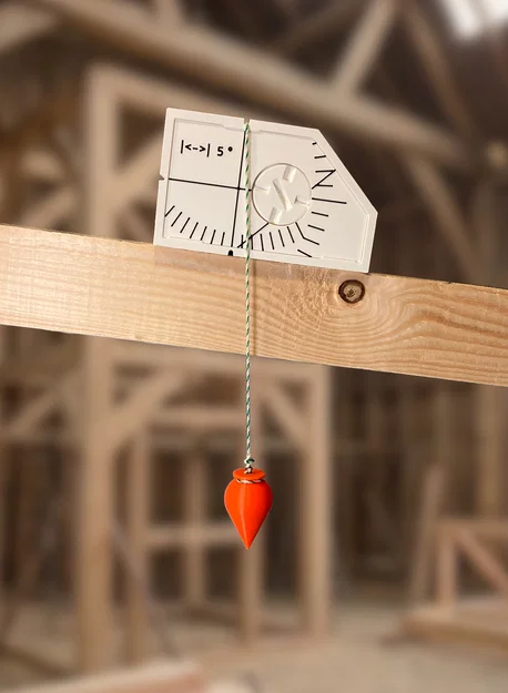 Hộp đo góc cho quả dọi (plumb bob) / Winkelmessgerät für Senklot - Image 1