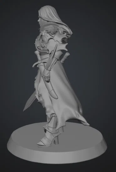 Mô hình Nữ Chiến Binh (Female Warrior) với Giáp và Kiếm cho D&D - Image 2