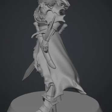 Mô hình Nữ Chiến Binh (Female Warrior) với Giáp và Kiếm cho D&D