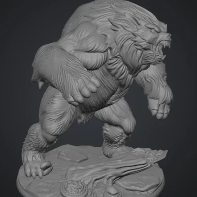 Mô hình Raging Yeti - Quái thú hung dữ cho game nhập vai