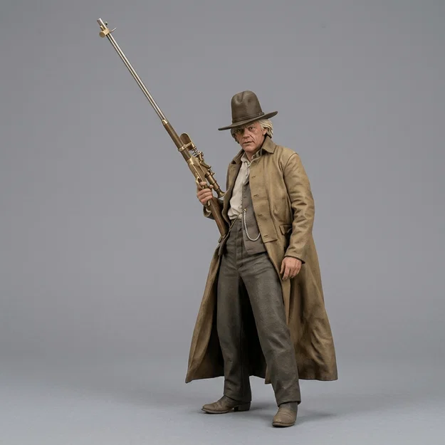 Mô hình 3D Doc Brown (Back to the Future 3) chất lượng cao - Image 1