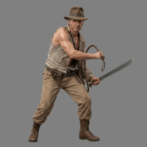 Mô hình 3D Indiana Jones - Harrison Ford trong Raiders of the Lost Ark - Image 1